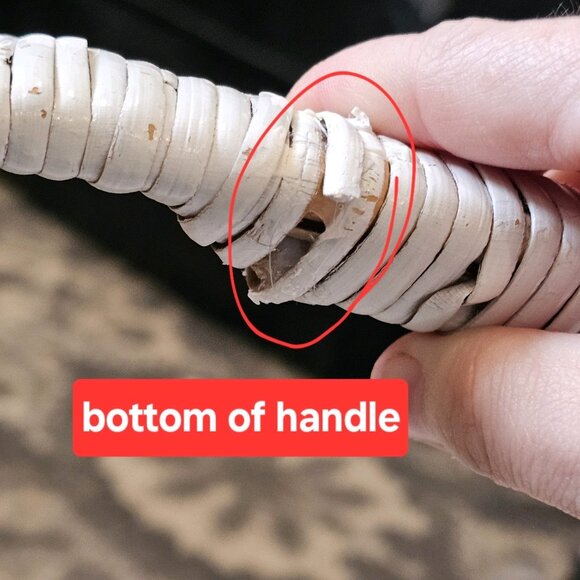 VTG White Wicker Wine Bottle Picnic Basket Organizer Caddy Rattan Cottage‎ - Picture 8 of 12